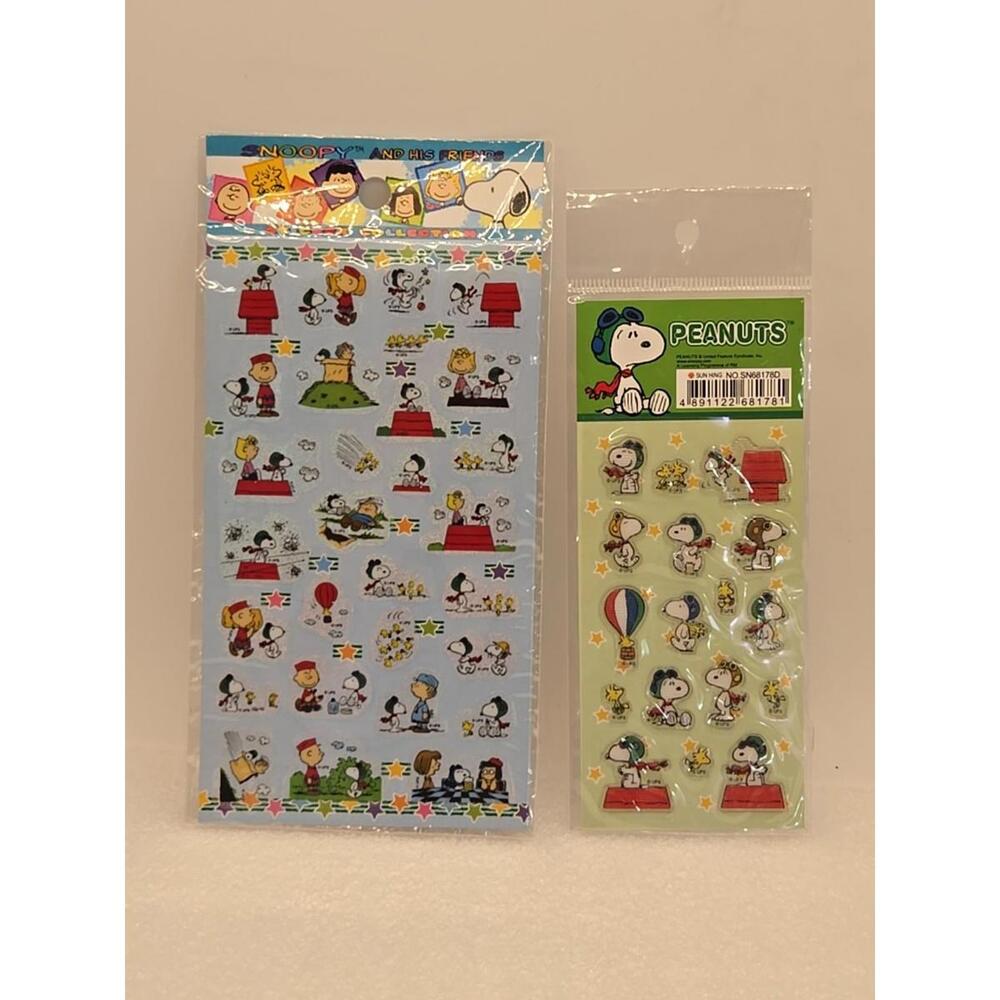 Snoopy and his Friends Sticker Collection & Peanuts Sticker Pack Total 47 Sealed